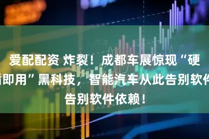 爱配配资 炸裂！成都车展惊现“硬件即插即用”黑科技，智能汽车从此告别软件依赖！